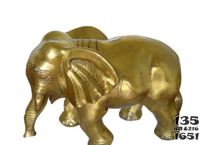 小象公园动物铜雕图片