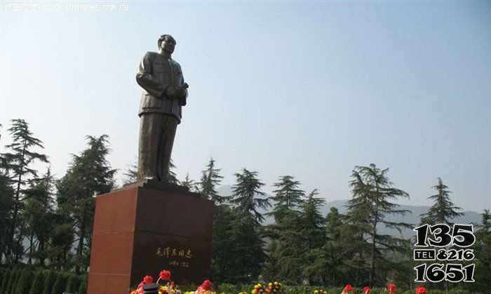 毛主席园林景观铜雕图片