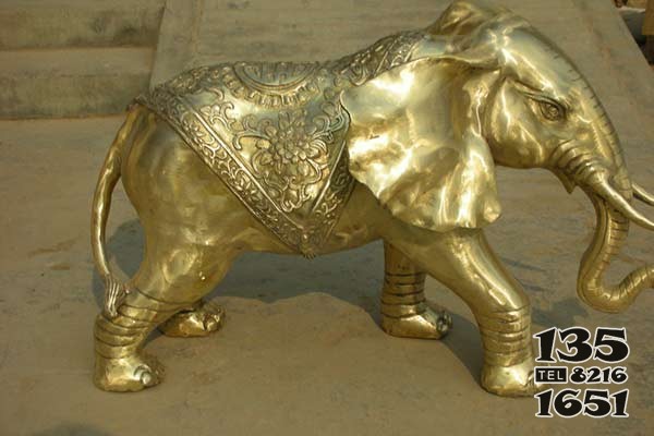 鎏金吸财铜大象图片