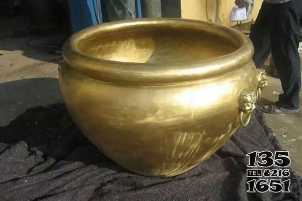 青铜鎏金铜缸图片