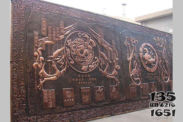 锻铜文化墙铜浮雕图片