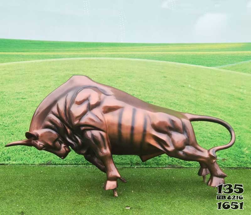 铜雕仿真动物牛雕塑制作图片