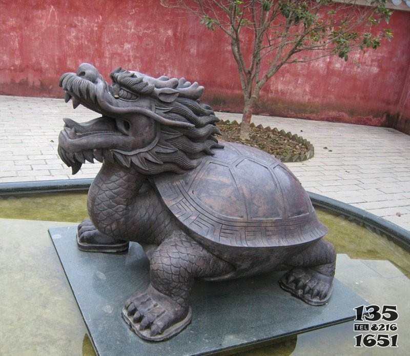 铜雕仿真动物龙龟雕塑制作图片
