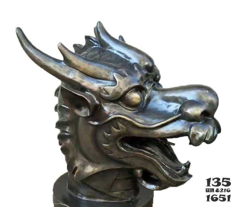 喷水摆件生肖龙兽头动物铜雕图片