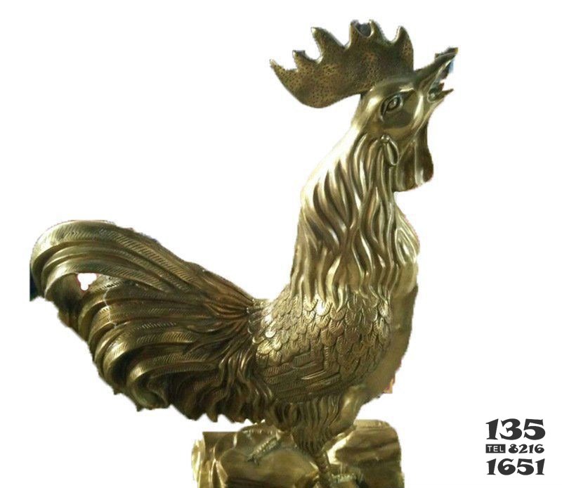 铜雕庭院公鸡动物雕塑图片