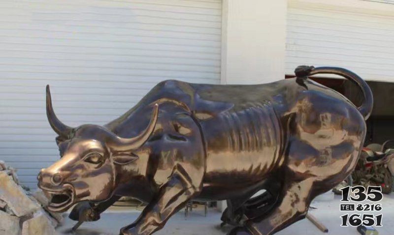 广场华尔街铜牛动物铜雕图片