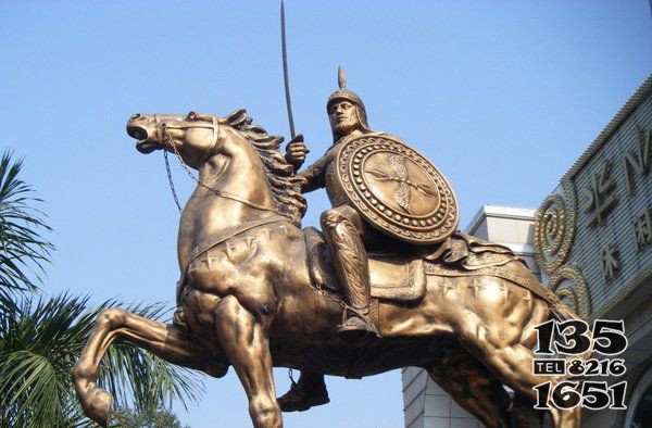 广场罗马战士人物景观铜雕图片