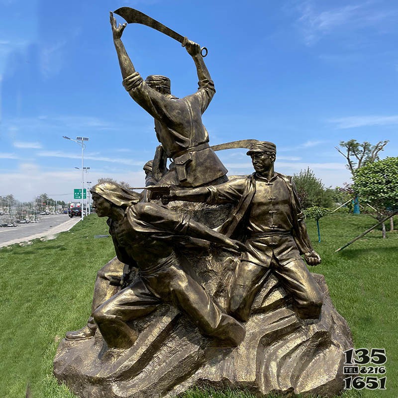 铜雕红军人物革命雕塑制作图片