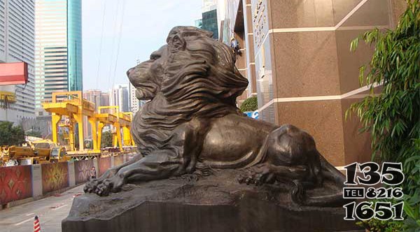 铜雕狮子雕塑图片