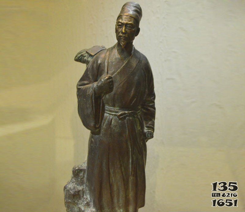 古代名医李时珍铜雕像图片