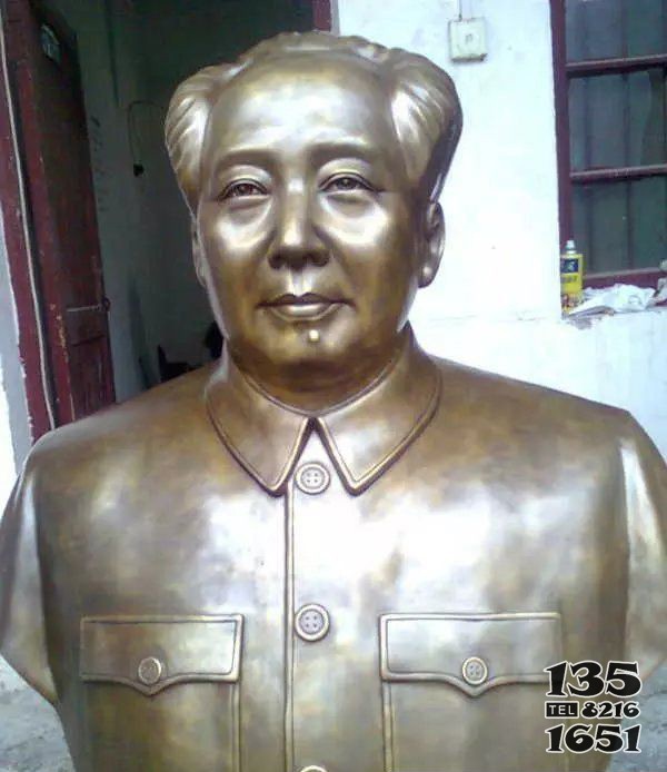 江镇校园毛主席胸像伟人铜雕图片