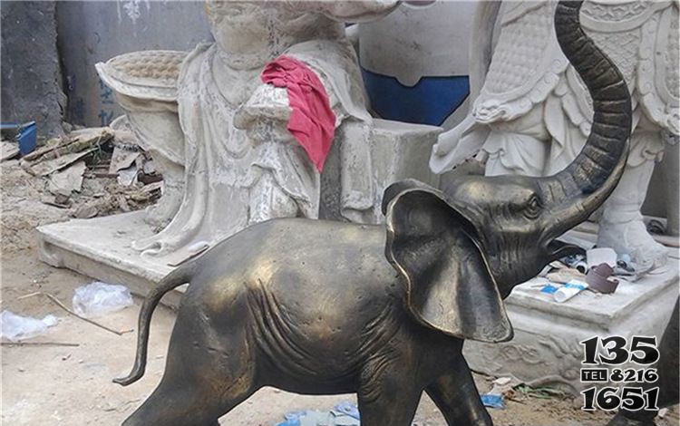 大象动物铜雕图片