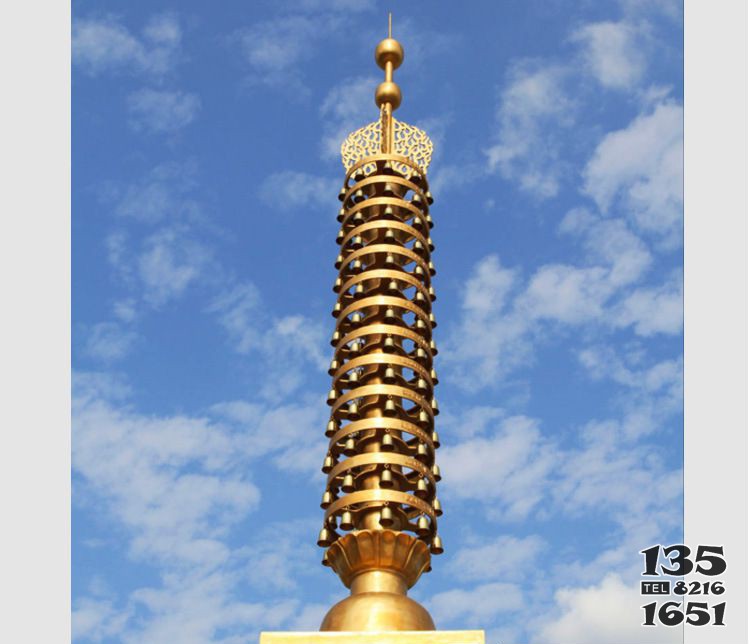铜雕广场景观塔图片