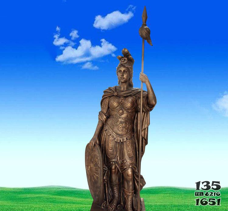 西方神话雅典娜铜雕图片