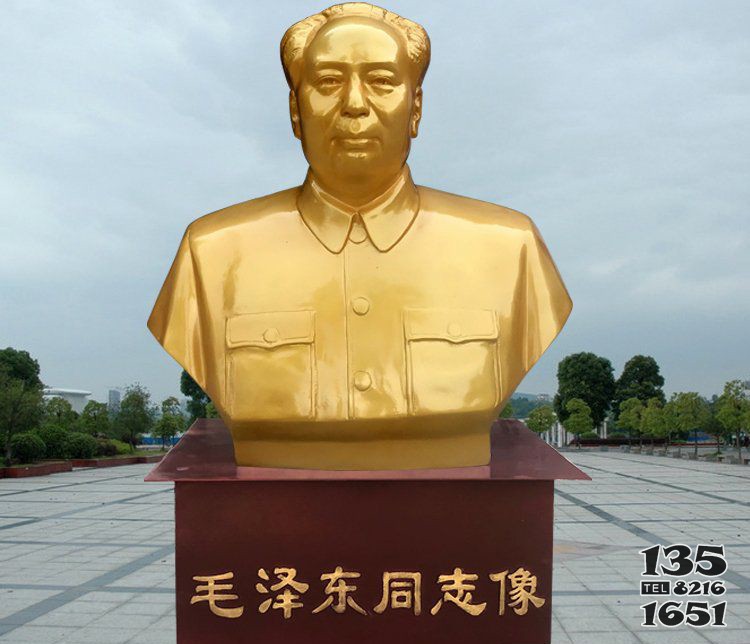 伟人毛泽东头像铜雕图片