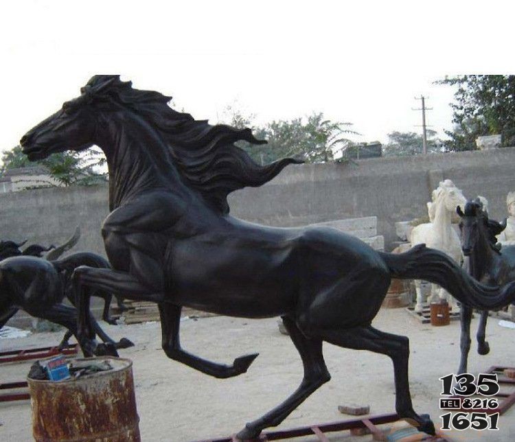 铜雕公园大型龙马动物摆件图片