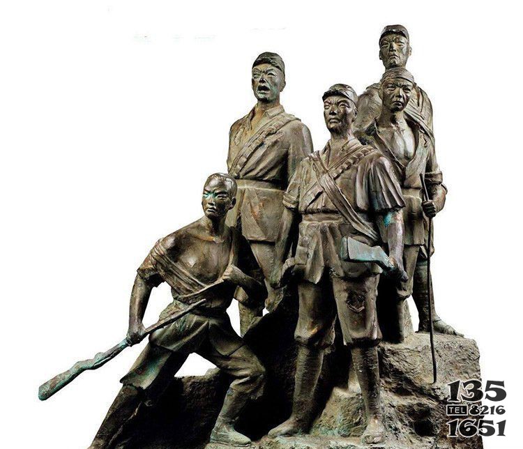 铜雕广场狼牙山五壮士人物雕塑图片