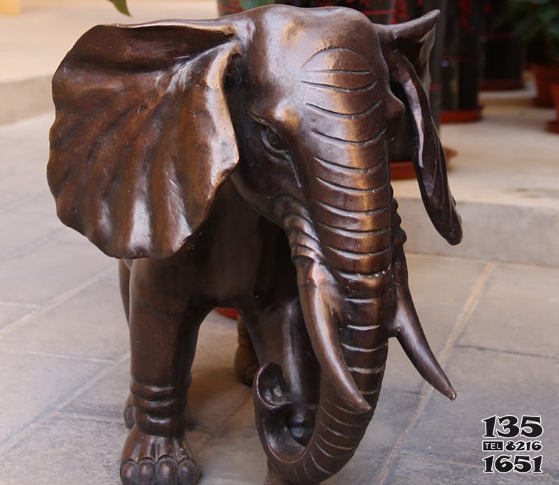 大象动物铜雕图片
