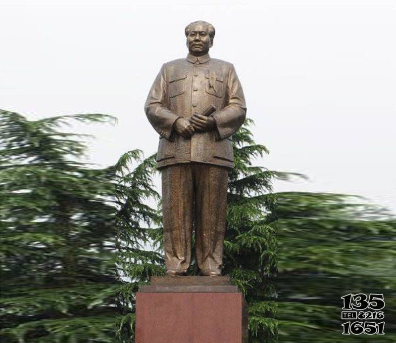 广场伟人毛泽东铜雕图片
