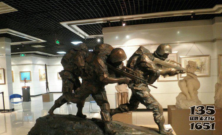 士兵突击战士铜雕图片