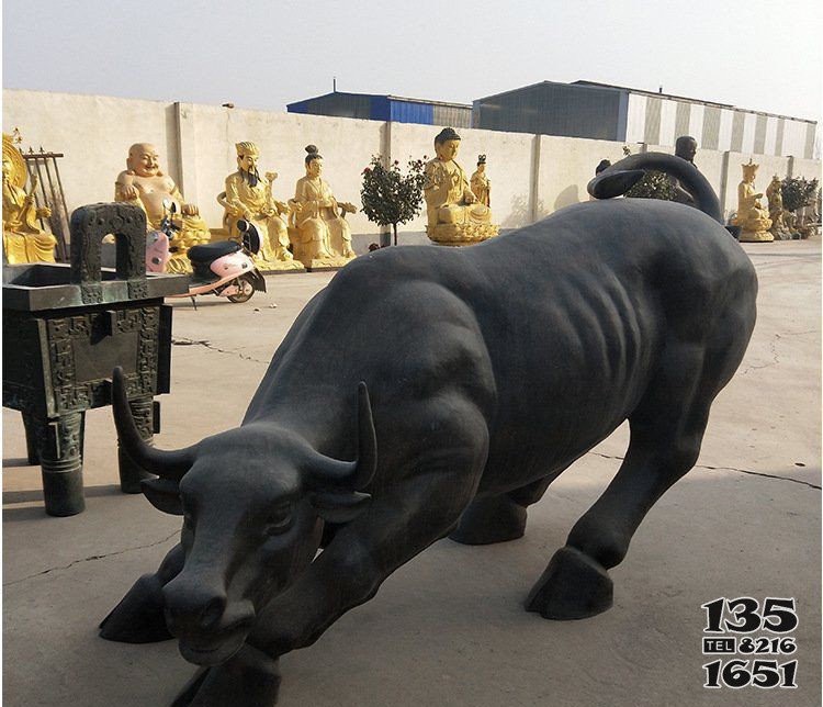 铜雕牛广场动物景观摆件图片