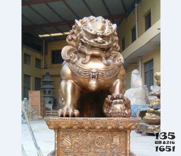 公司汇丰狮子铜雕塑摆件图片