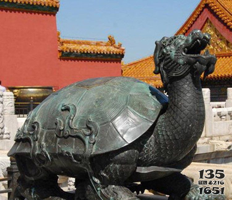 铜雕广场龙龟动物雕塑图片