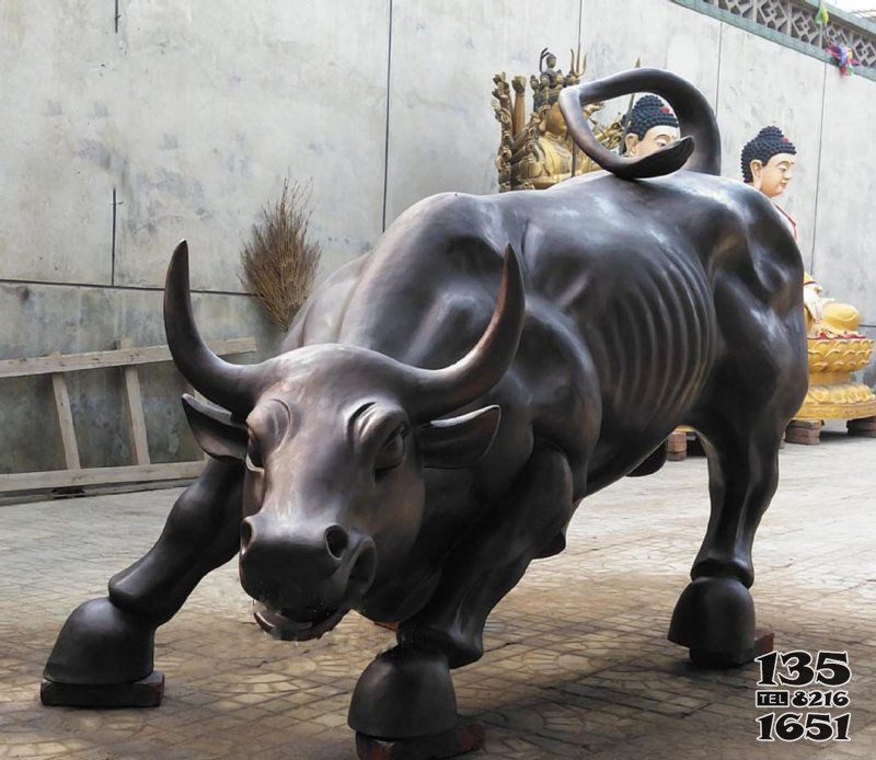 铜雕广场华尔街动物牛图片