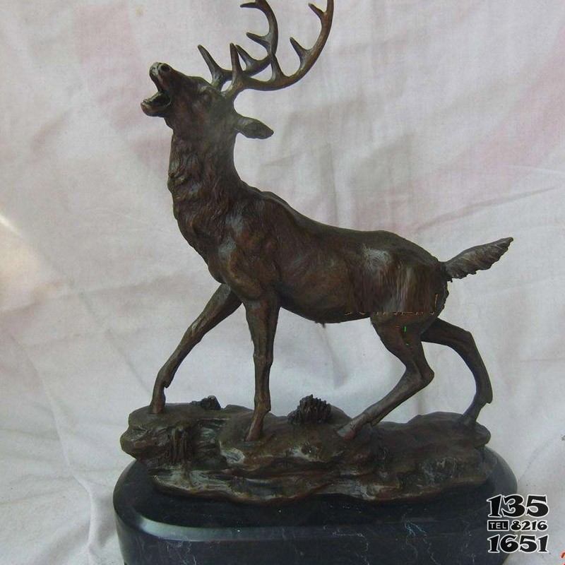 室内铜雕鹿雕塑仿真动物雕塑摆件直销图片