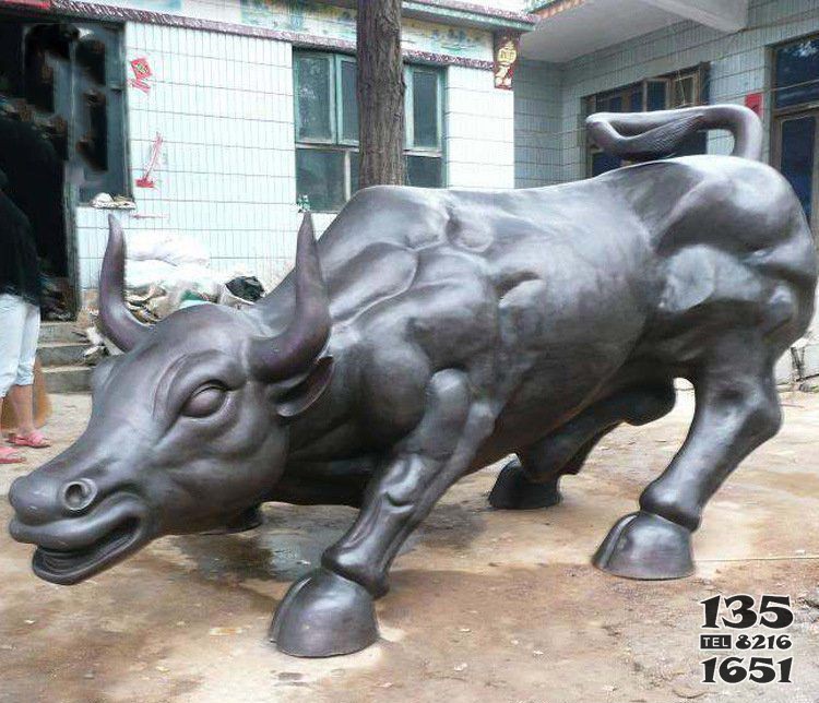 铜雕牛广场动物景观摆件图片