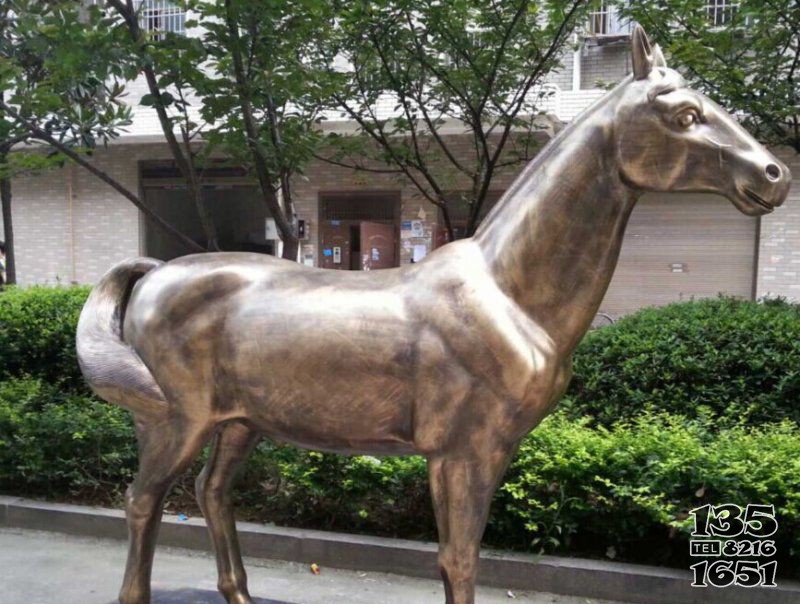 公园马动物铜雕图片