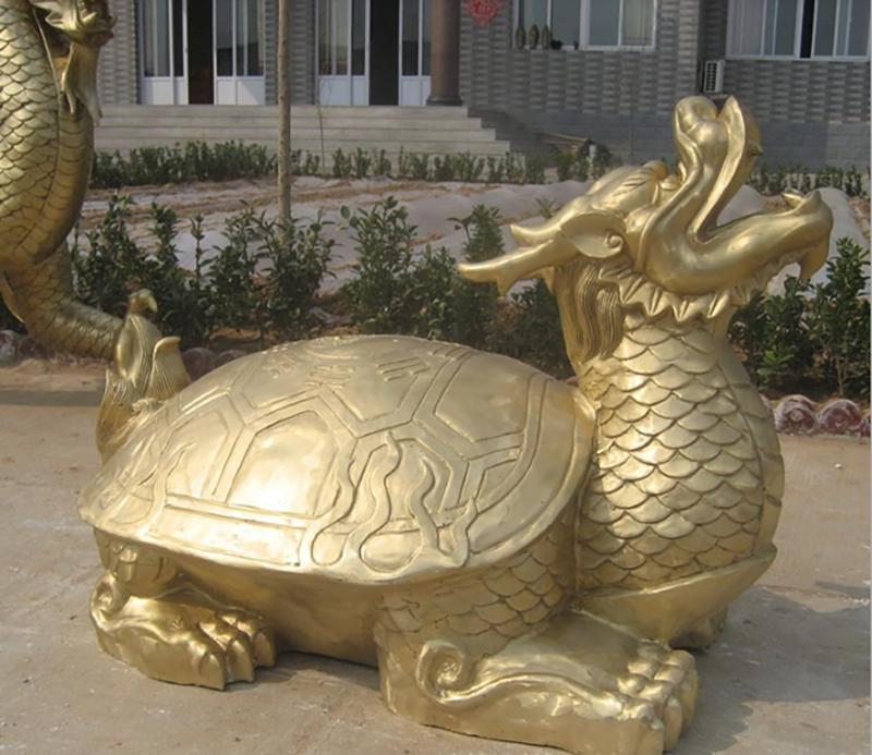 铸铜龙龟铜雕图片