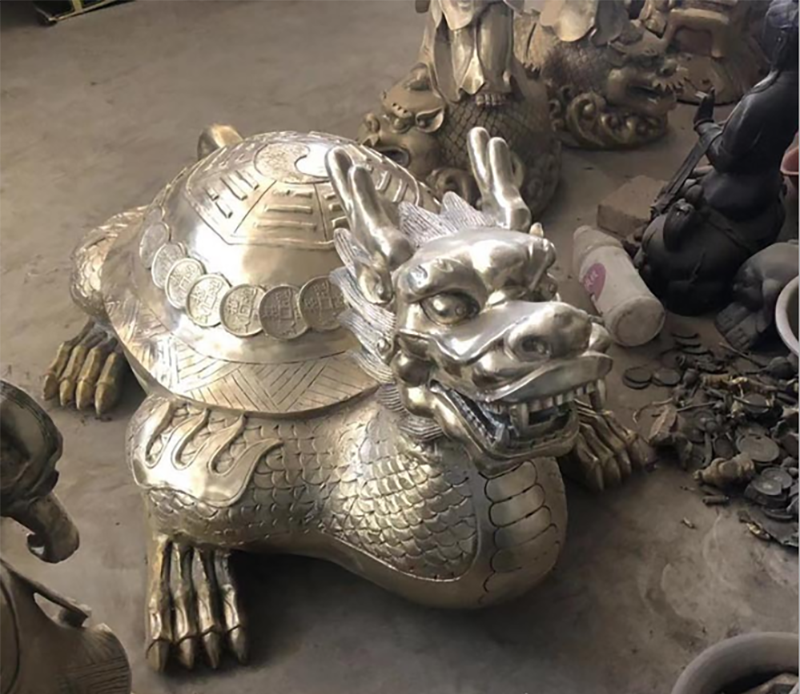 龙龟铜雕塑图片