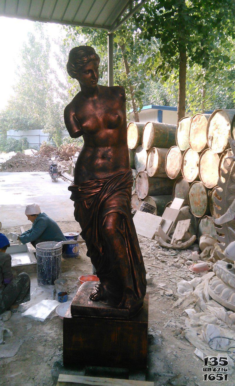 维纳斯玻璃钢仿铜西方人物雕塑图片