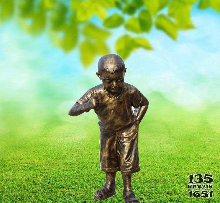 公园铜雕儿童玩耍人物雕塑图片