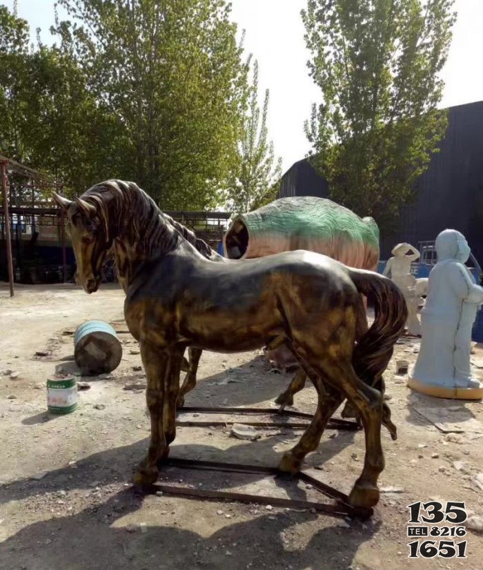 马动物铜雕图片