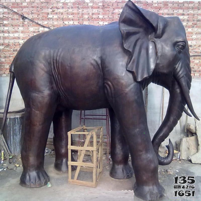 创意家居装饰品酒店大象摆设风水铜工艺品厂家图片