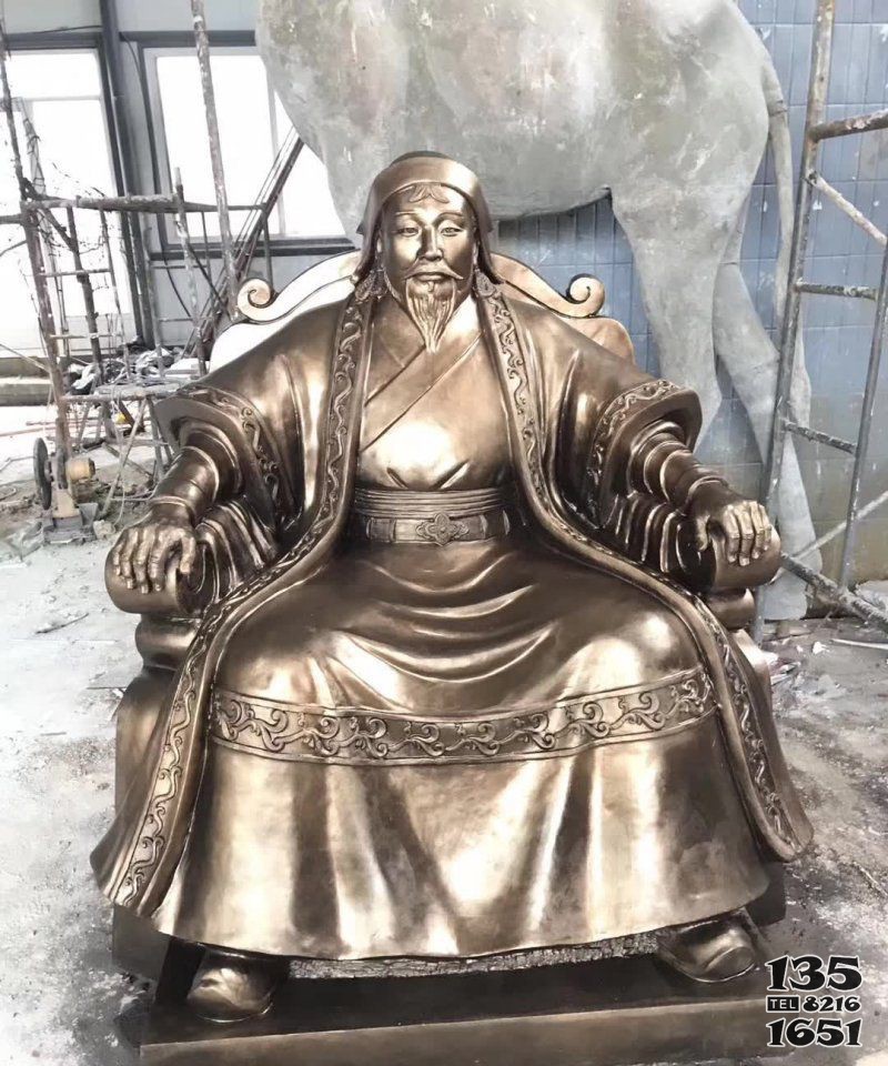 成吉思汗人物铜雕图片