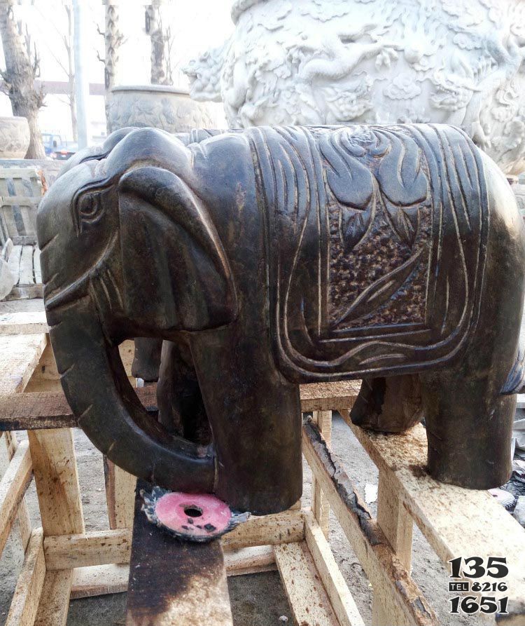 门口镇宅大象铜雕图片