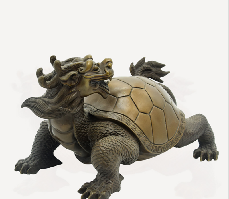 招财龙龟铜雕图片