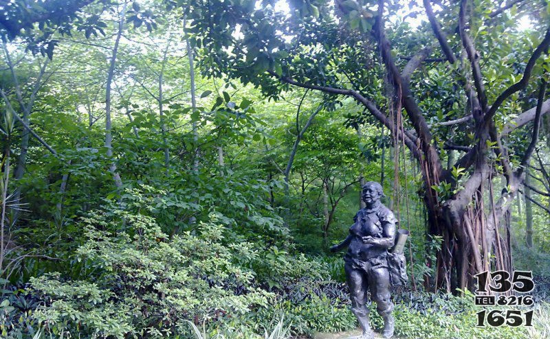 公园西方女人人物铜雕图片